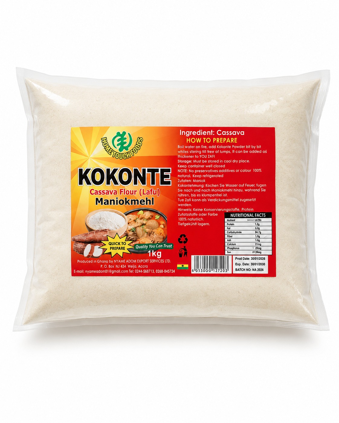 Kokonte (Cassava Flour / Lafu)