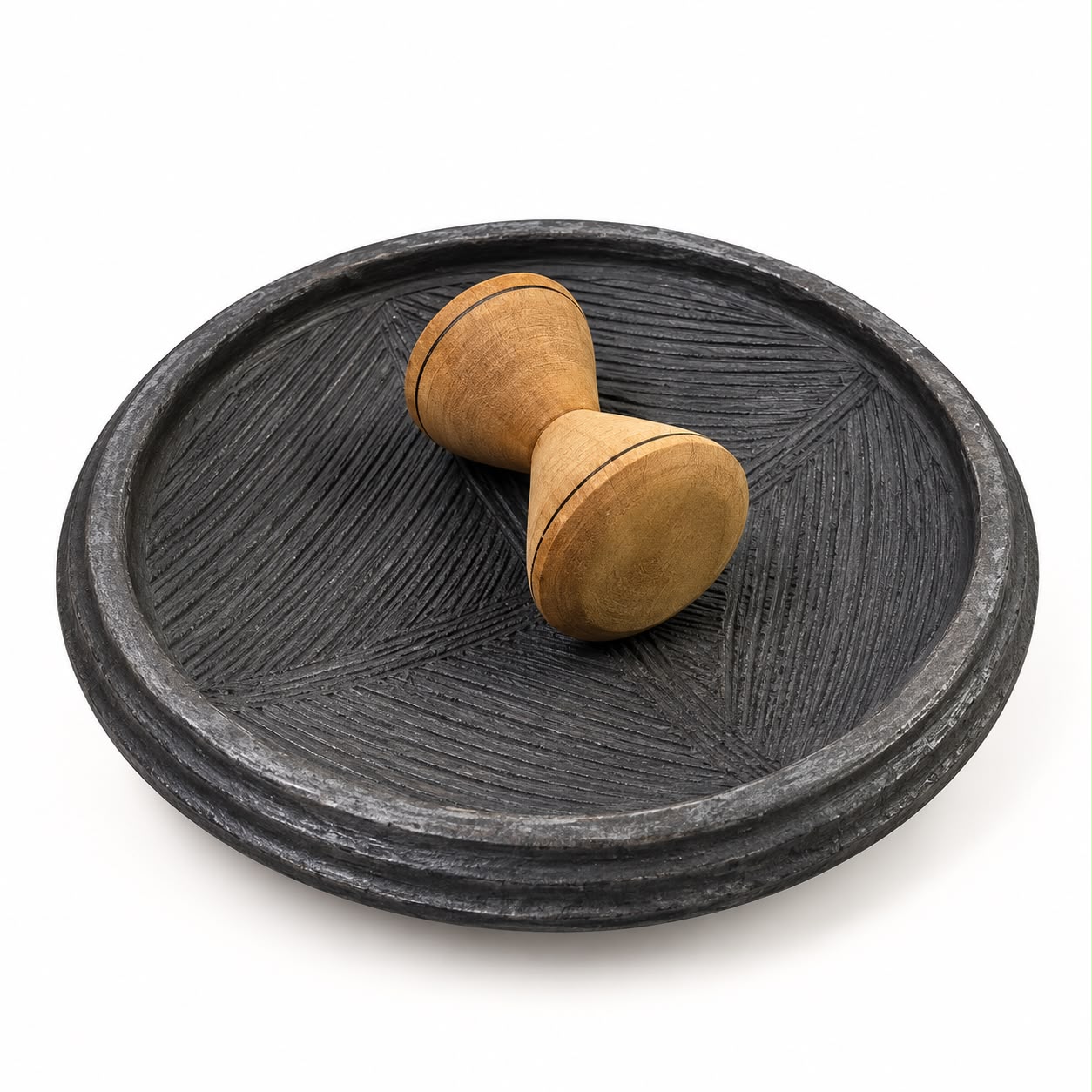 Asanka Earthenware Bowl with Wooden Pestle